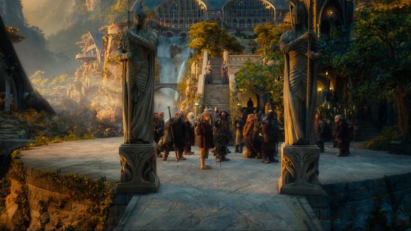 scene from the Lord of the Rings in Rivendell