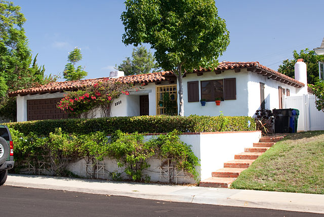 white ranch house